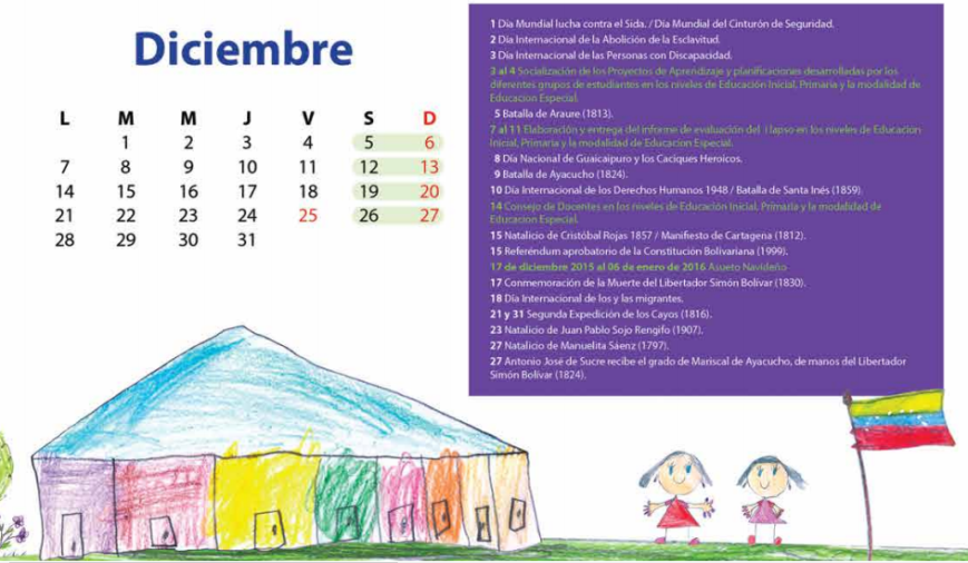 calendario primaria